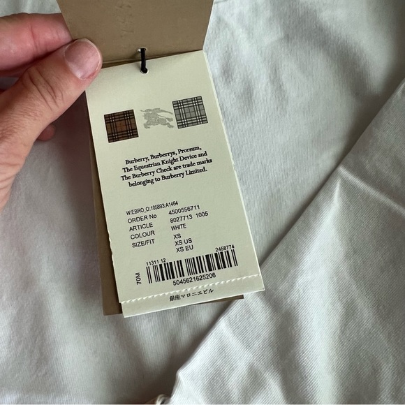 NEW BURBERRY 3/4 SLEEVE TOP - Picture 4 of 7